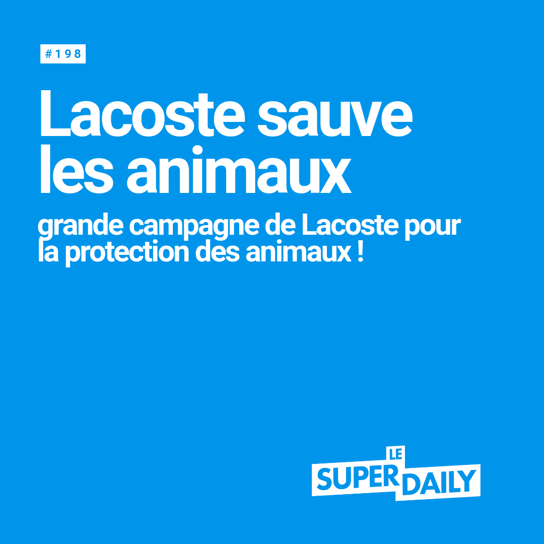: Lacoste veut sauver les animaux !